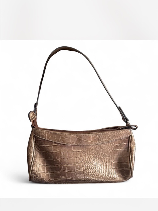 Crazy Horse By Liz Claiborne Handbags - Liz Claiborne Croc-Embossed Shoulder Bag in Bronze